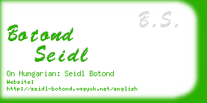 botond seidl business card